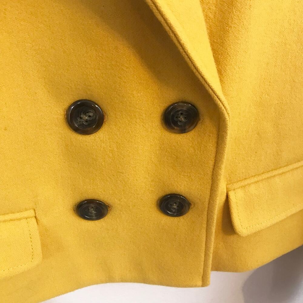 Anthropologie Cartonnier Luisa Marigold Cropped Wool Pea Coat Womens Size Small - Picture 5 of 9